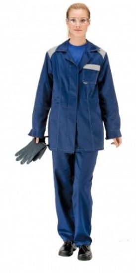 Костюм женский "Премьер" брюки (синий/серый)