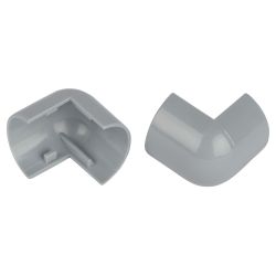 Внешний угол ЭРА OC-KK-30-13-F для полукруглого кабель-канала серый 30х13мм 2шт/комплект | Кабель-канал полукруглый