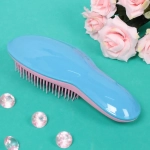 Расческа массажная компактная «Manhattan style», цвет голубой/розовый, 20,5*7,5см