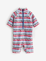 Костюм плавательный слитный для мальчика Next AG2-975, Голубой, Красный