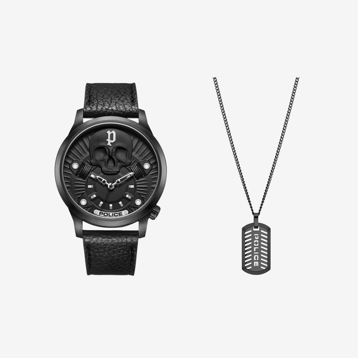 Подарочный комплект Police: мужские часы и кулон