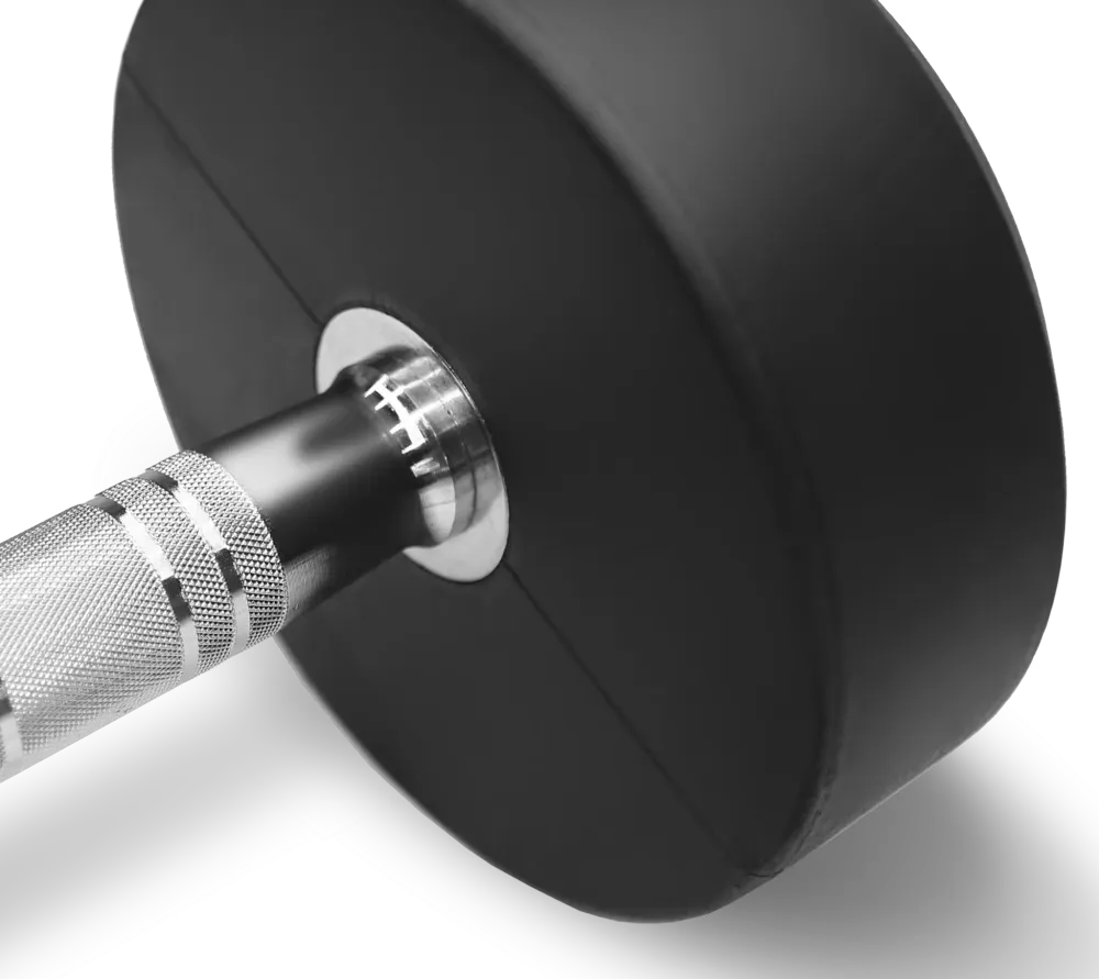 Набор обрезиненных гантелей BRONZE GYM, 2.5-25 кг - 10 пар, шаг 2,5 кг