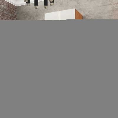 Шкаф Агератум МДФ двухсекционный с антресолью Лайн флай (0,27) А10029 матовая - Орех Экко 9459  80*60*220