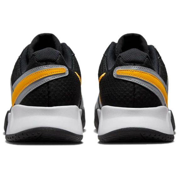 Кроссовки для тенниса NIKE Court Lite Низенькие Черные/Большие серые/Белые/Лазерные оранжевые Мужские