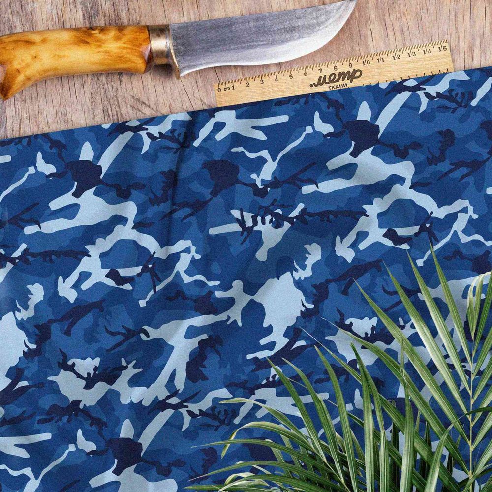 Ткань дюспо синий хаки