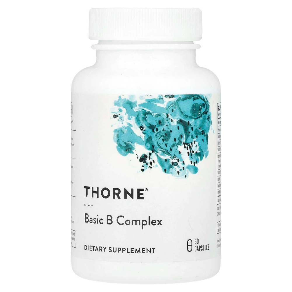 Thorne, комплекс основных витаминов группы B, 60 капсул