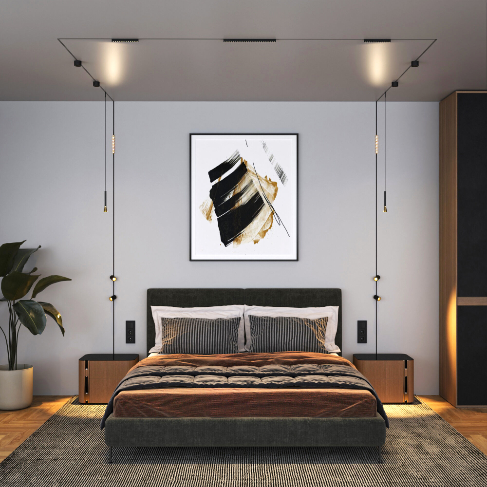 Mini Magnetic Трековый поворотный светильник 9W 3000K черный 85159/01