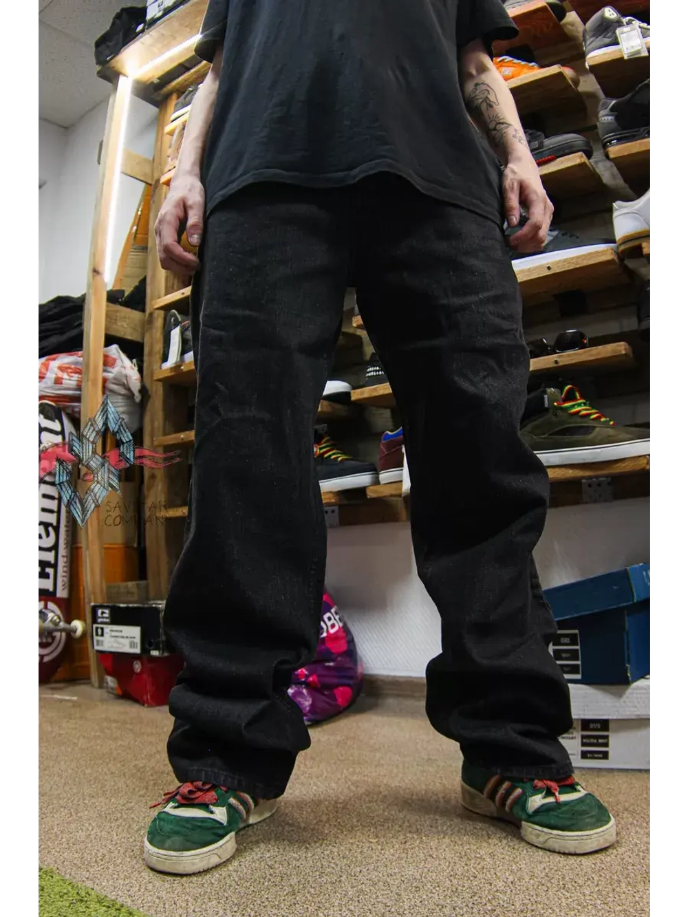 Джинсы прямые широкие трубы от Savitar Shoes Company