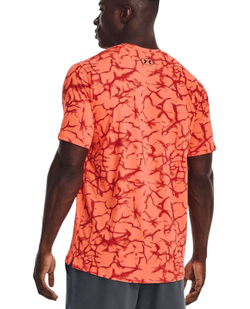Футболка мужская теннисная Under Armour Men's UA RUSH Energy Print Short Sleeve - after burn/black