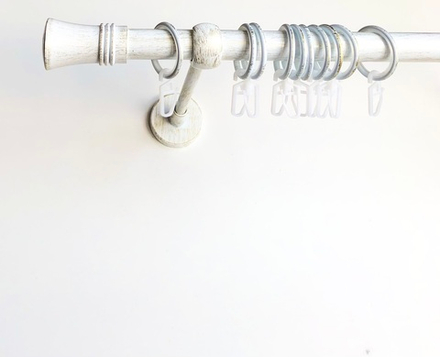 Карниз кованый для штор "Гиро" d20 мм однорядный, цвет белое золото