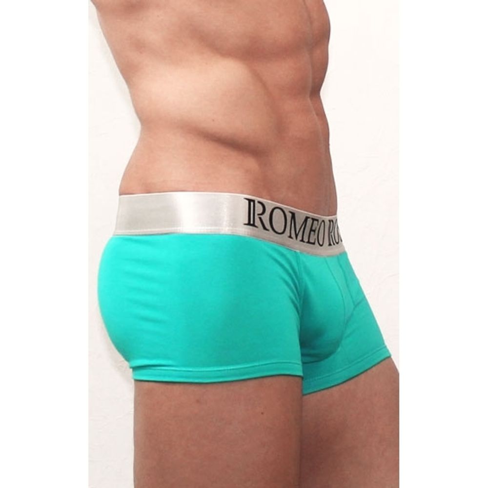 Мужские трусы боксеры цвет морской волны Romeo Rossi Steel Sky Blue Trunks RR00004