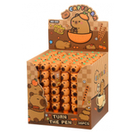 Ручка шариковая, Basir, синие чернила, серия "Капибара", с вращающимися фигурками, 36 шт