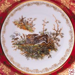 Набор глубоких тарелок Repast Охота красная Мария-тереза 23 см (6 шт)
