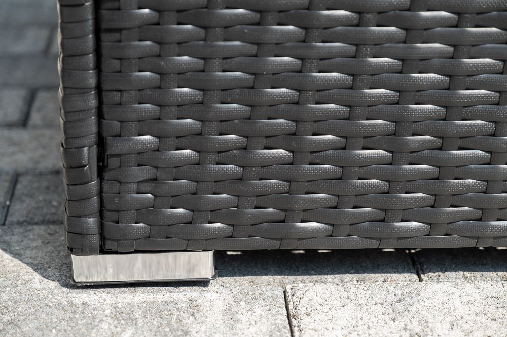 "Даллас" лаунж-зона из искусственного ротанга на 5 персон, цвет черный