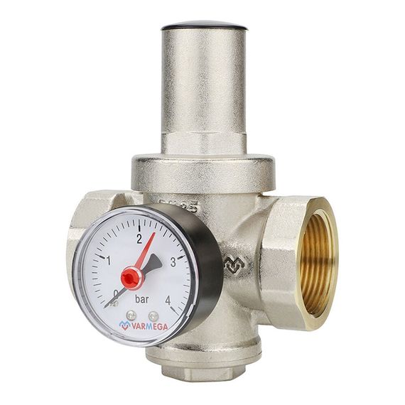 Редуктор давления VARMEGA 1quot;, PN25, поршневой, с присоединением к манометру, VM12703 купить в Москве и Московской области по низкой цене с доставкой по России — (1) Редуктор давления VARMEGA 1quot;, PN25, поршневой, с присоединением к манометру, VM12703 — (1)