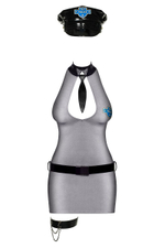 Костюм сотрудника полиции Police из 5 предметов (Размер: XXL) (Цвет: серый)