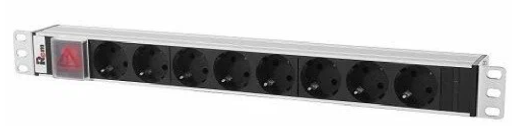 Блок розеток 19", 8 розеток ЦМО R-10-8S-V-440-1.8