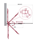 Шторка на ванну BelBagno LUCE-VF-11-80/145-C-NERO
