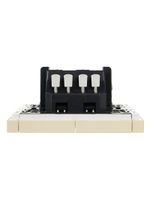 FORTE&PIANO Выключатель 2-клавишный проходной с индикацией 10А FP408 ваниль IEK