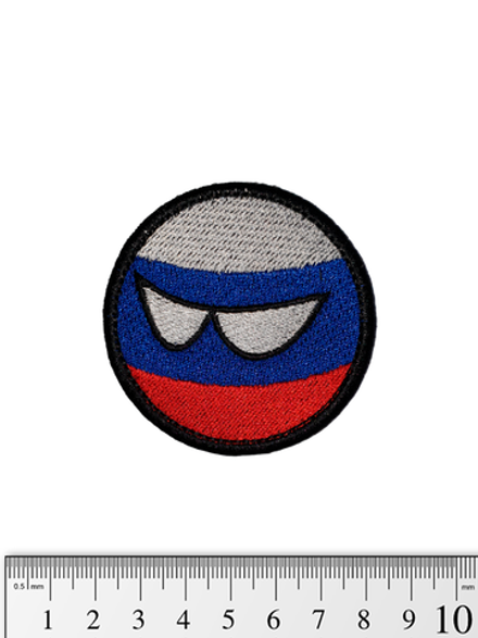 Шеврон Колобок Россия вышивка
