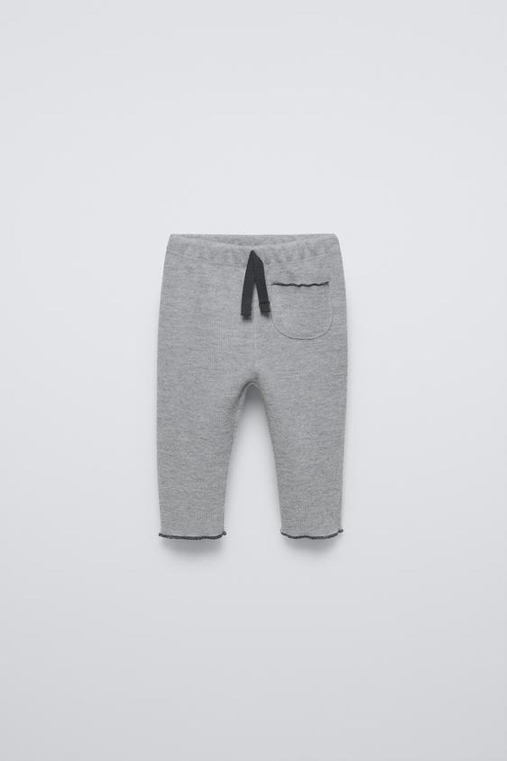 ZARA ЛЕГИНСЫ SOFT TOUCH С КАРМАНОМ, СЕРЫЙ С МЕЛАНЖЕВЫМ ЭФФЕКТОМ