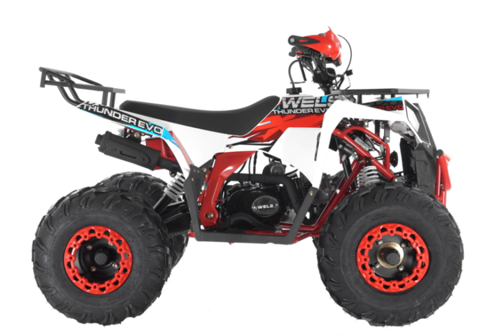 Квадроцикл Wels Thunder EVO 125 куб/см 10 л.с колеса 8" цвет Белый/красный