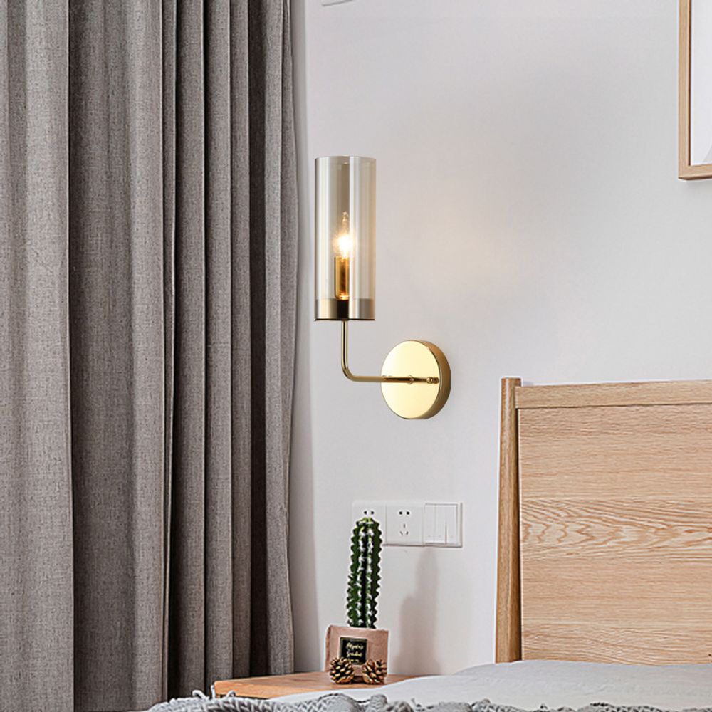 Настенный Светильник Agne Blue Glass Tube Wall Light By Imperiumloft