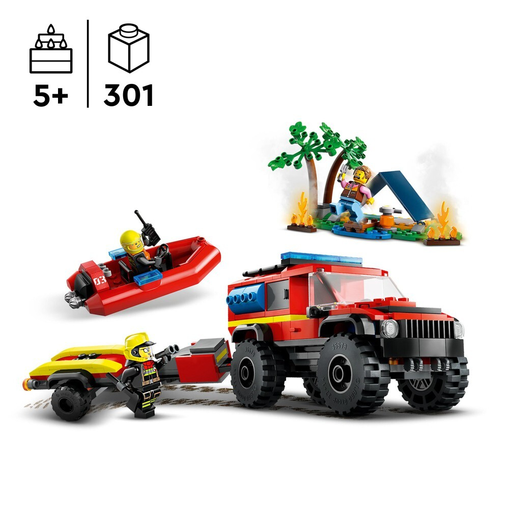 LEGO City — Внедорожная пожарная машина с лодкой 60412 / артикул   60412  / GTIN 5702017582948