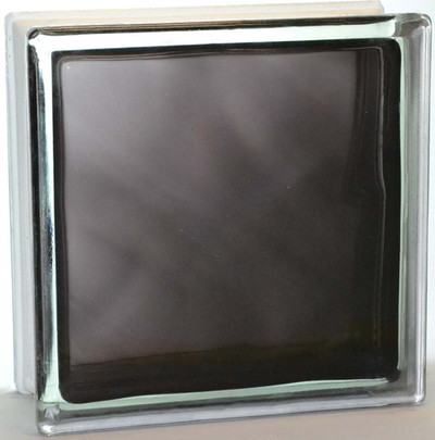 Стеклоблок черный  Vitrablok волна 11х11x8
