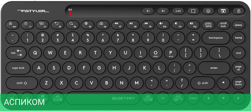 Клавиатура A4Tech Fstyler FBK36C AS черный (FBK36C AS)