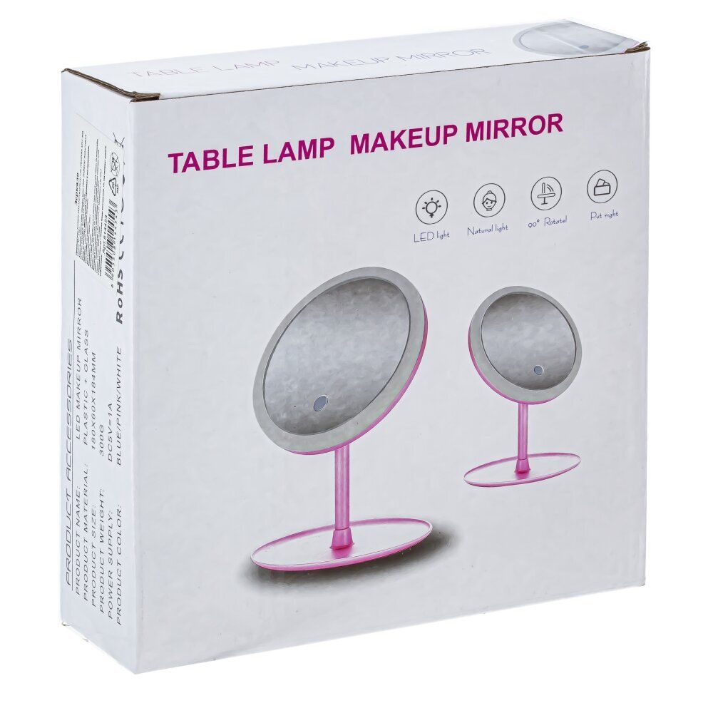 GAEM Зеркало настольное (подсветка, USB), L17,5 W17,5 H28 см