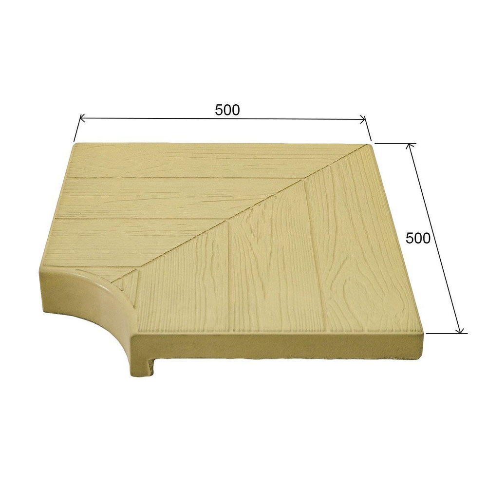 Угловой элемент AquaViva 500х500х70-40, Wood бежевый