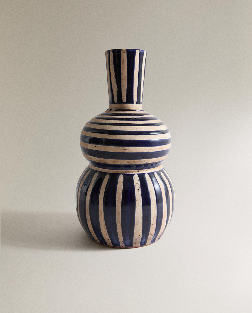 Zara Home Ваза из фаянса, цвет синий, 24 см
