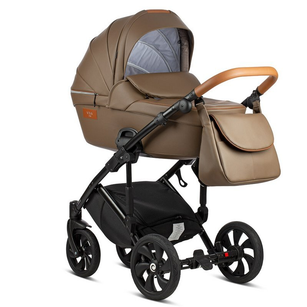 Коляска 2 в 1 Tutis Viva Life New 2019 №083 (Коричневая эко-кожа)