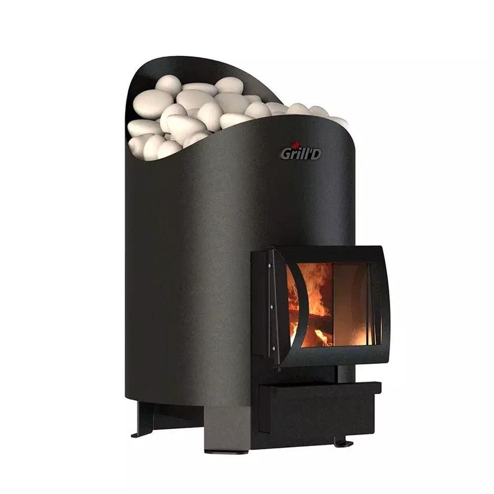 Дровяная банная печь Grill'D Aurora 160 Short (дверца со стеклом)