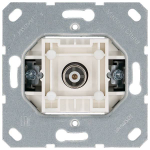 Розетка TV Φ9.5mm оконечная с накладкой, цвет Алюминий