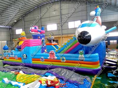 Коммерческий батут "Космические зверята" 14*7*6 м