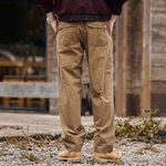Американские ретро тяжелые мужские брюки-карго на флисовой подкладке, зимние утолщенные модные брендовые мужские свободные прямые повседневные длинные брюки