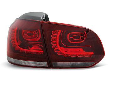 Задние фонари VW Golf 6 red white led