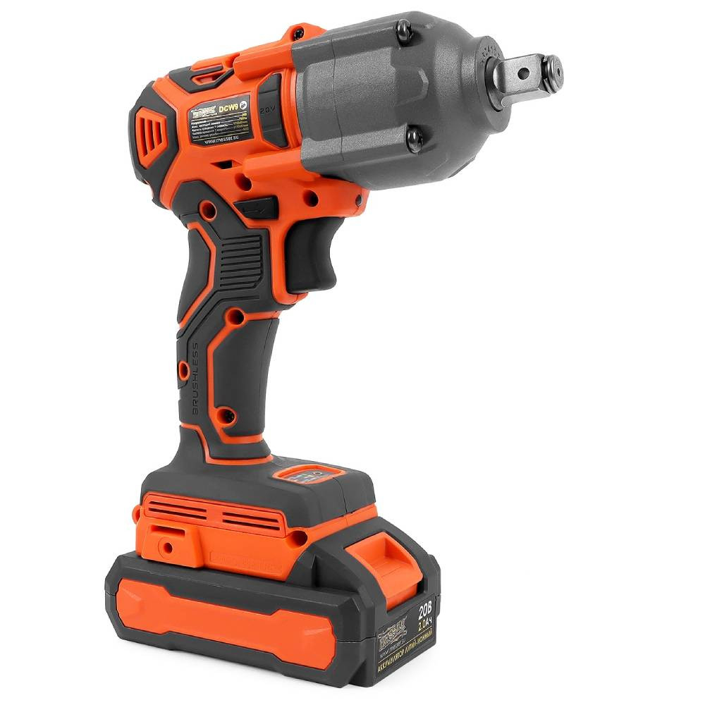 Гайковерт аккумуляторный Messer DCW9 05-41-094 ударный 750Нм М20 20В 4Ач