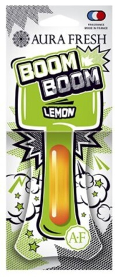 Ароматизатор для автомобиля AURA FRESH BOOM BOOM "Лимон" с жидким центром