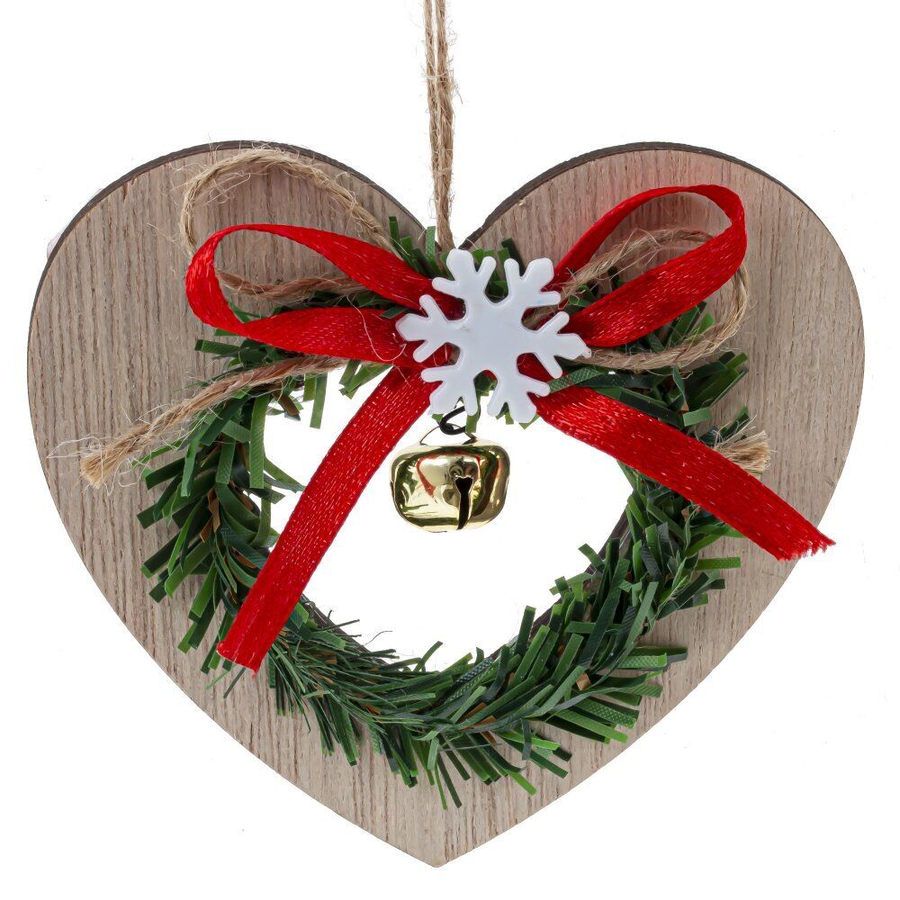 GAEM Изделие декоративное подвесное "Сердце/Ёлка/Звезда", L10,5 W1 H9,5 см, 3в.