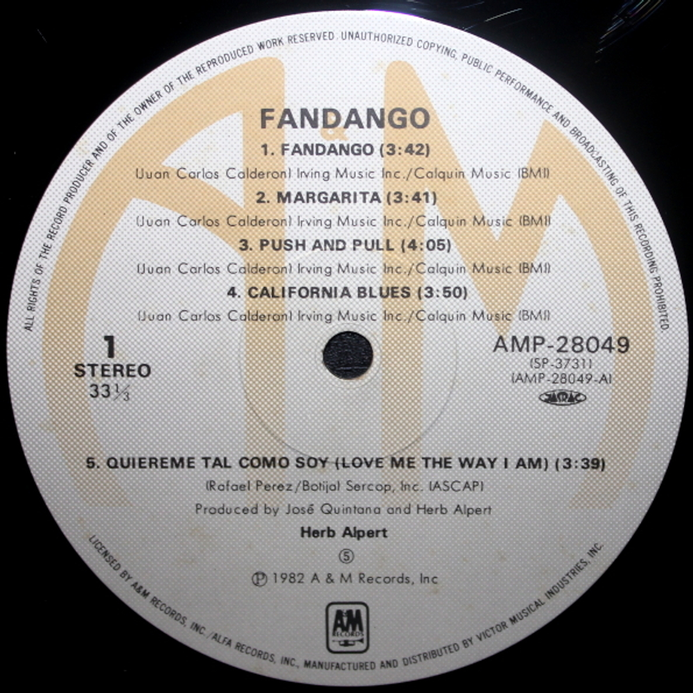 Herb Alpert / Fandango (LP)
