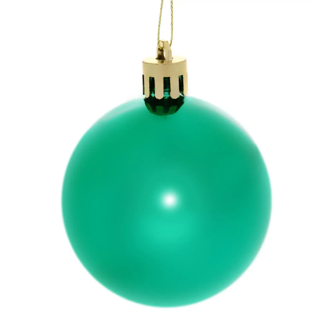 Новогодние шары 6 см (набор 3 шт) «Глянец», зеленый