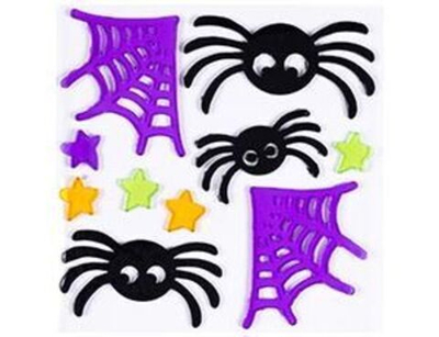 Наклейка гелевая HWN Пауки и паутина