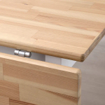 Стол с откидной столешницей- IKEA PINNTORP, 67/124х75х75 см,  ПИННТОРП ИКЕА, светло-коричневый/белый