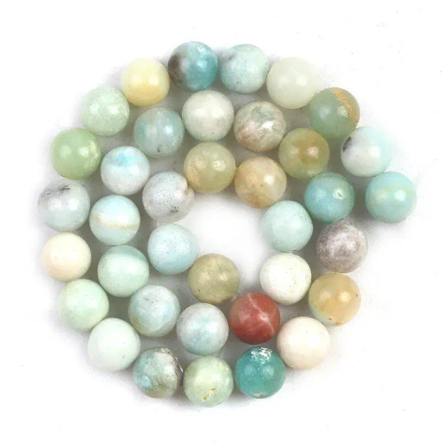 Амазонит Микс шарик 4/6/8/10/12 мм, на нитке 38 см