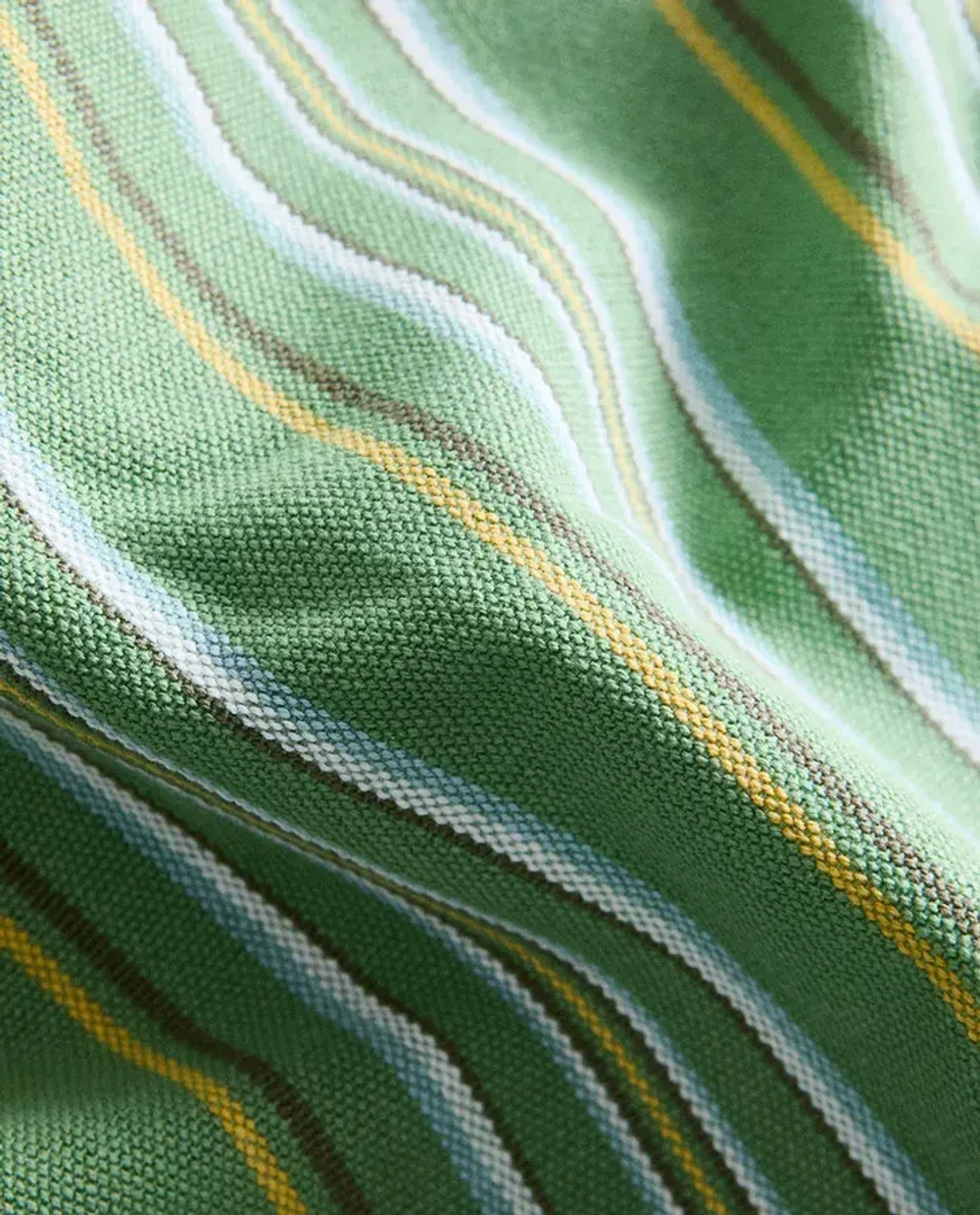 ZARA HOME ХЛОПКОВАЯ СКАТЕРТЬ В ПОЛОСКУ, ЗЕЛЕНЫЙ