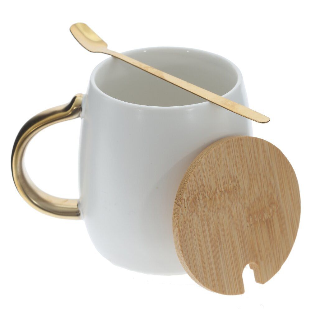 GAEM Кружка с крышкой и ложкой, 420 мл, L13 W9 H10 см, 2в.