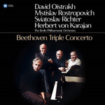 David Oistrakh, Mstislav Rostropovich, Sviatoslav Richter, Herbert von Karajan, Berliner Philharmoniker / Beethoven: Triple Concerto (LP)